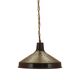 Danish Brass Pendant Lamp 1960s Mid-Century Modern Conical Shade