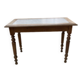 Walnut and marble bistro table 1890