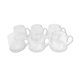 6 chopes à bière larges en verre épais