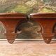 Pair of wall consoles in mahogany
