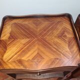 Pair of bedside tables in marquetry