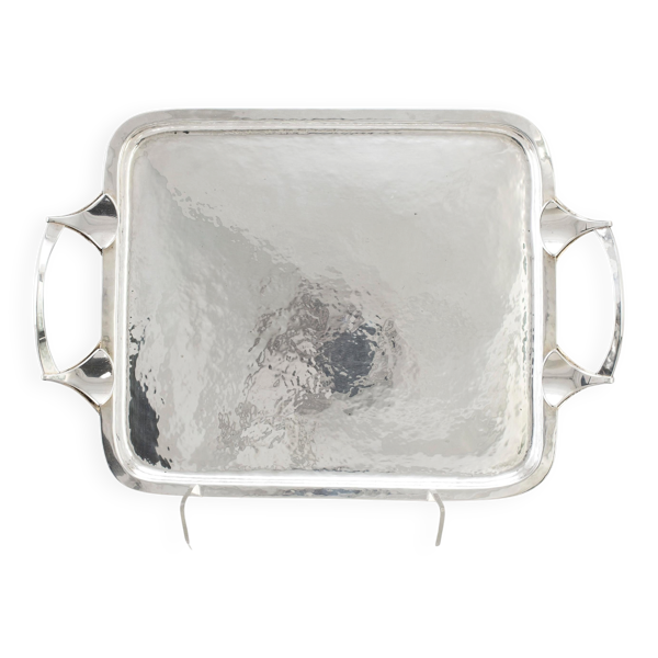 Plateau en argent de Georg Jetel pour Alton Sweden  1980 Signé et daté