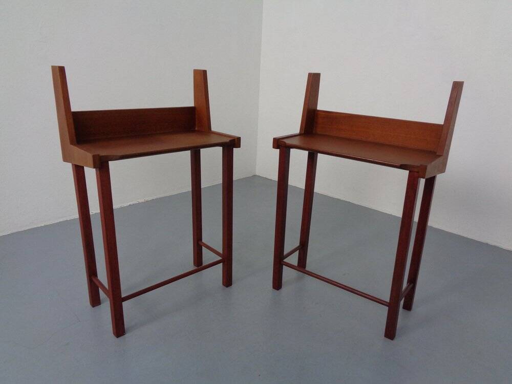 Danish Teak Nightstands, 1960s, Set of 2