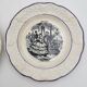 Set of 2 talking plates in Choisy-le-Roi porcelain