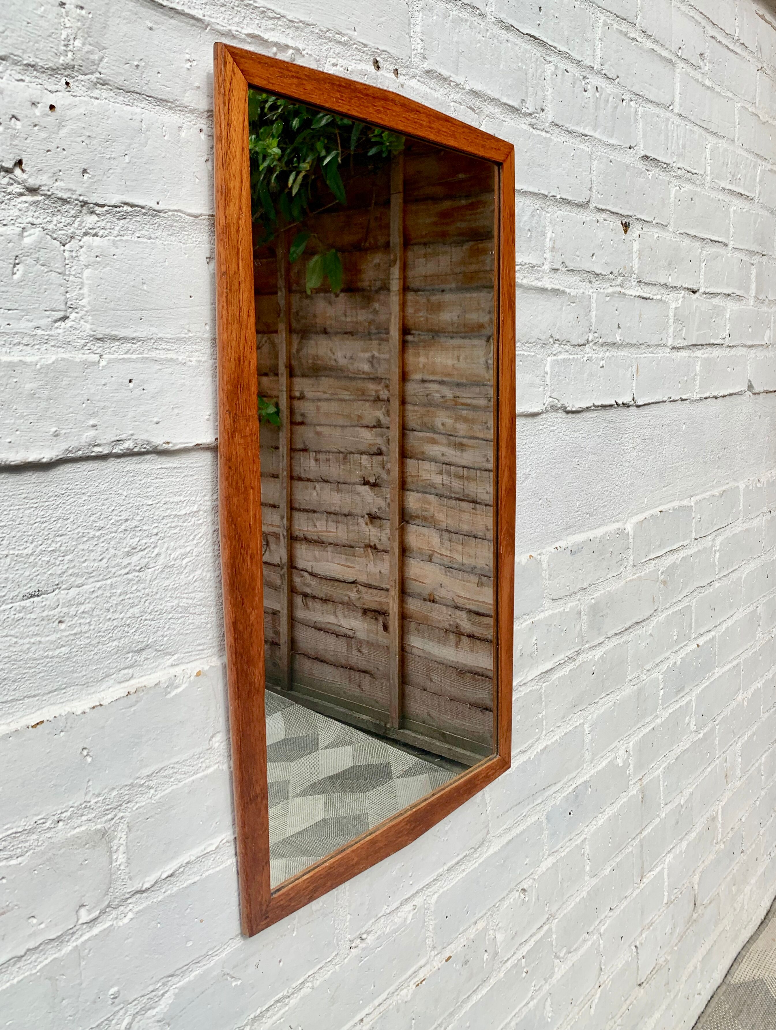 Vintage retro wall mirror rectangular 67x39 cm