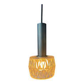 Mid-century crystal glass pendant lamp