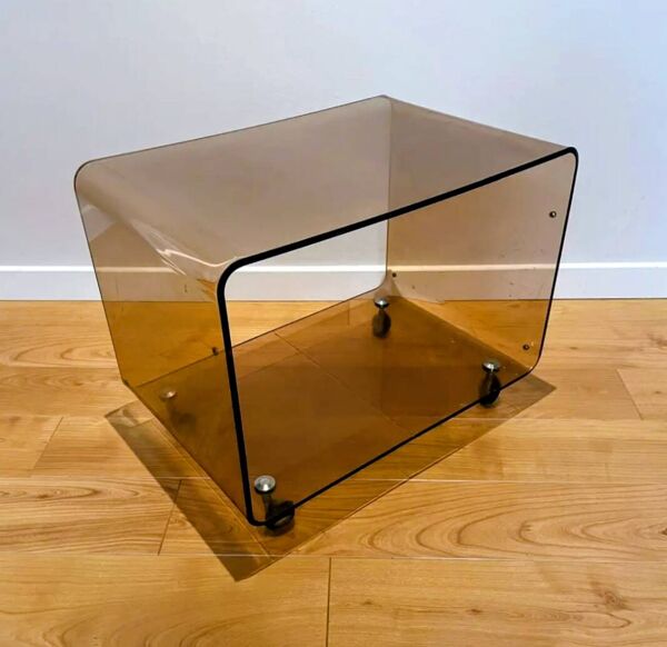 Table basse, d'appoint roulante Michel Dumas pour Roche Bobois, 1970