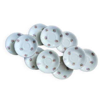 Vintage floral porcelain saucers