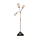 Floor lamp with three shades of glass vintage