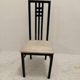 8 black lacquered chairs