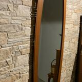 Campo & Graffi - teak vintage wall mirror - 60s mid century modern wood mirror made in italy