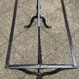 Marble bistro table, cast iron base signed Godin, L 120 cm, made in France!