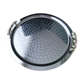 Stainless steel service tray 34 cm