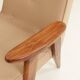 Vintage chair in beige velvet designed by Chierowski.