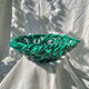 Large twisted green enamelled bowl
