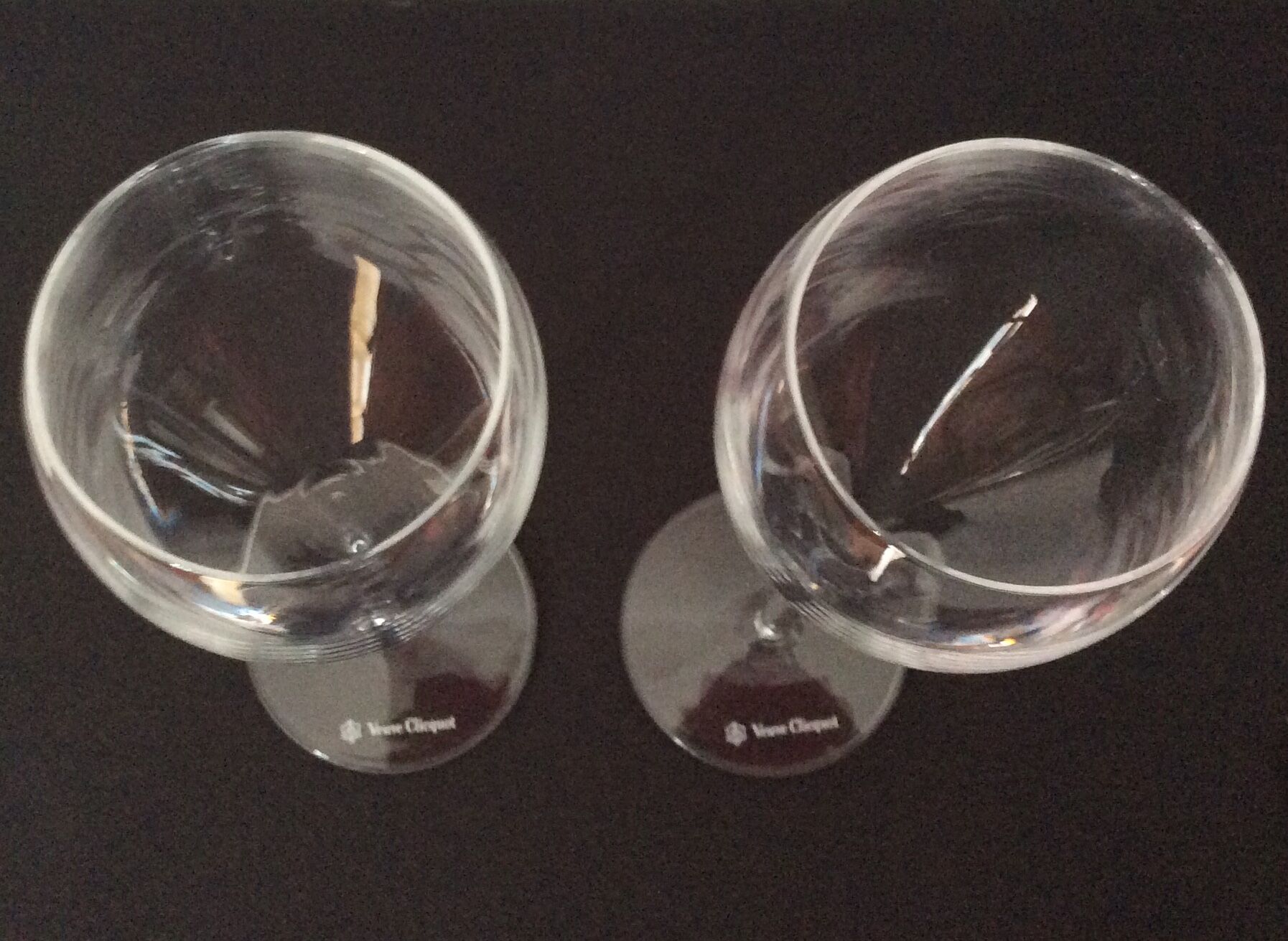 Set of 2 flutes to champage veuve cliquot