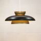 Rare black and golden colored Danish Pendant Lamp - Fog and Morup  - Denmar