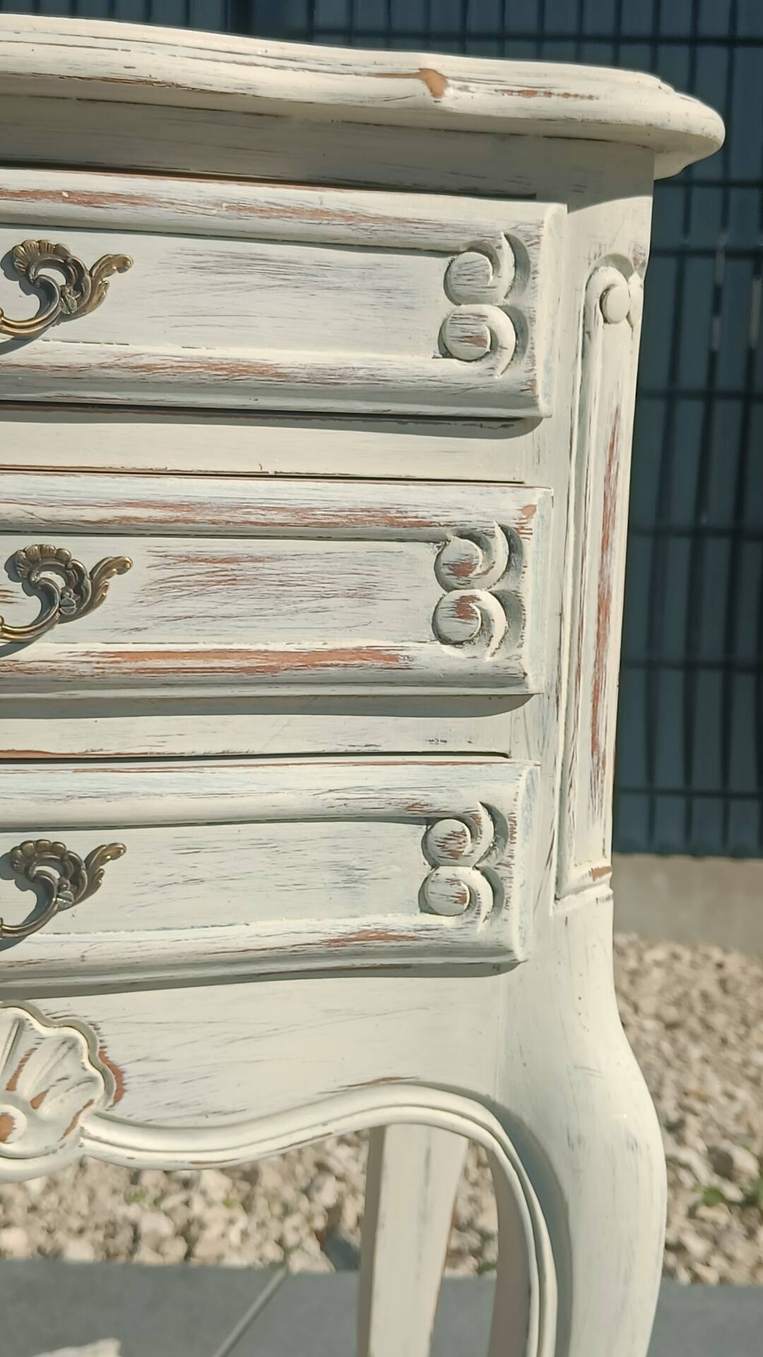 Louis XV bedside table with patina