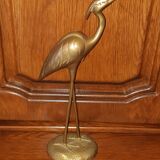 Brass-bronze egret bird