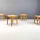 Vintage wicker stools - set of 4, 1960s