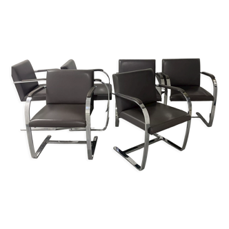 Set de 6 fauteuils BRNO design Mies Van der Rohe Knoll