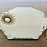 Large bevelled octagonal mirror to be placed, 1940s.
