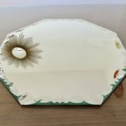 Grand miroir octogonal biseauté à poser, années 40
