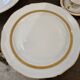 UM Limoges table service, Art Deco gold thread porcelain 80 pieces