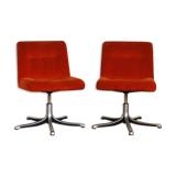 Pair of armchairs orange 70s