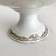 Antique Vierzon porcelain compote dish, A. Hache & cie, Art Nouveau