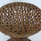 Tabouret rotin assise cannée style diabolo vintage