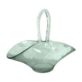 Bonbonnière panier en verre soufflé