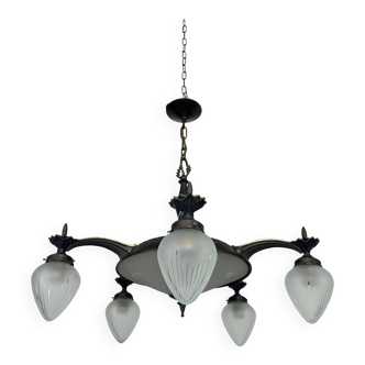 Rare cubist bronze lustre