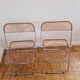 Pair of vintage Plia design chairs by G. Pipette for Castelli from the 60s