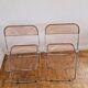 Pair of vintage Plia design chairs by G. Pipette for Castelli from the 60s