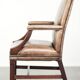 Chaise de bureau/chaise d'appoint Gainsborough en cuir de vache de style anglais du 20e siècle