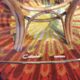 Table ronde verre et rotin