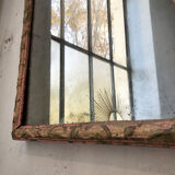 Pink patinated mirror 19th 54x70cm