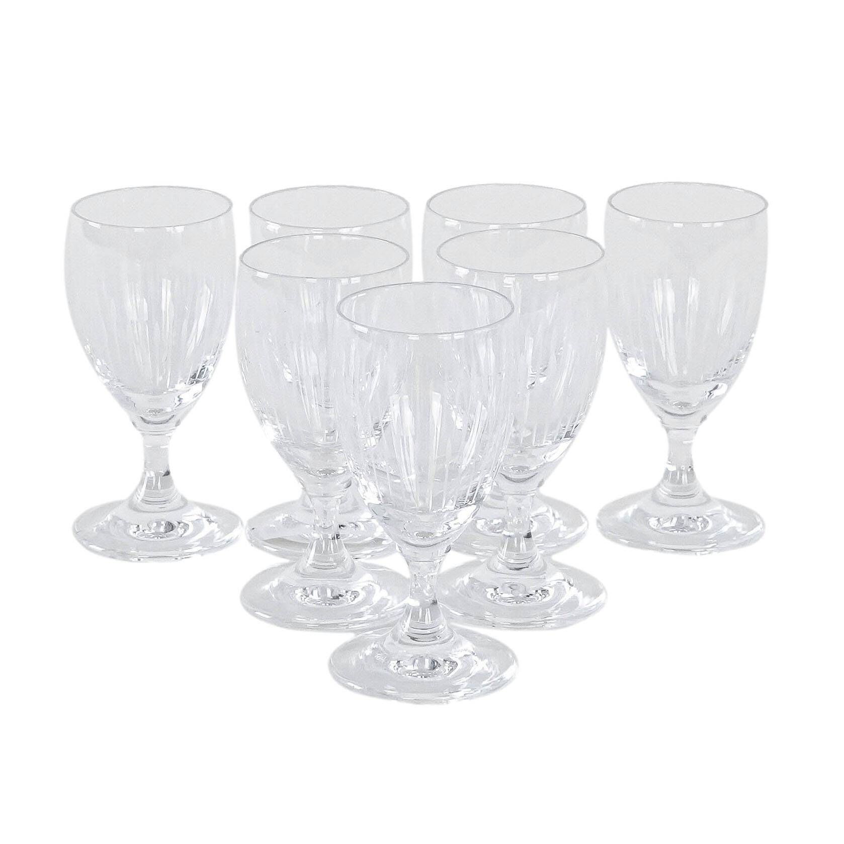 Set of crystal glasses, Danish design, 1970s, manufactured in Denmark