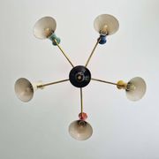 Diabolo articulated chandelier, Italian design, 1950s-60s