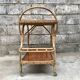 Rolling dessert in woven wicker bamboo rattan with 1950 bottle holder