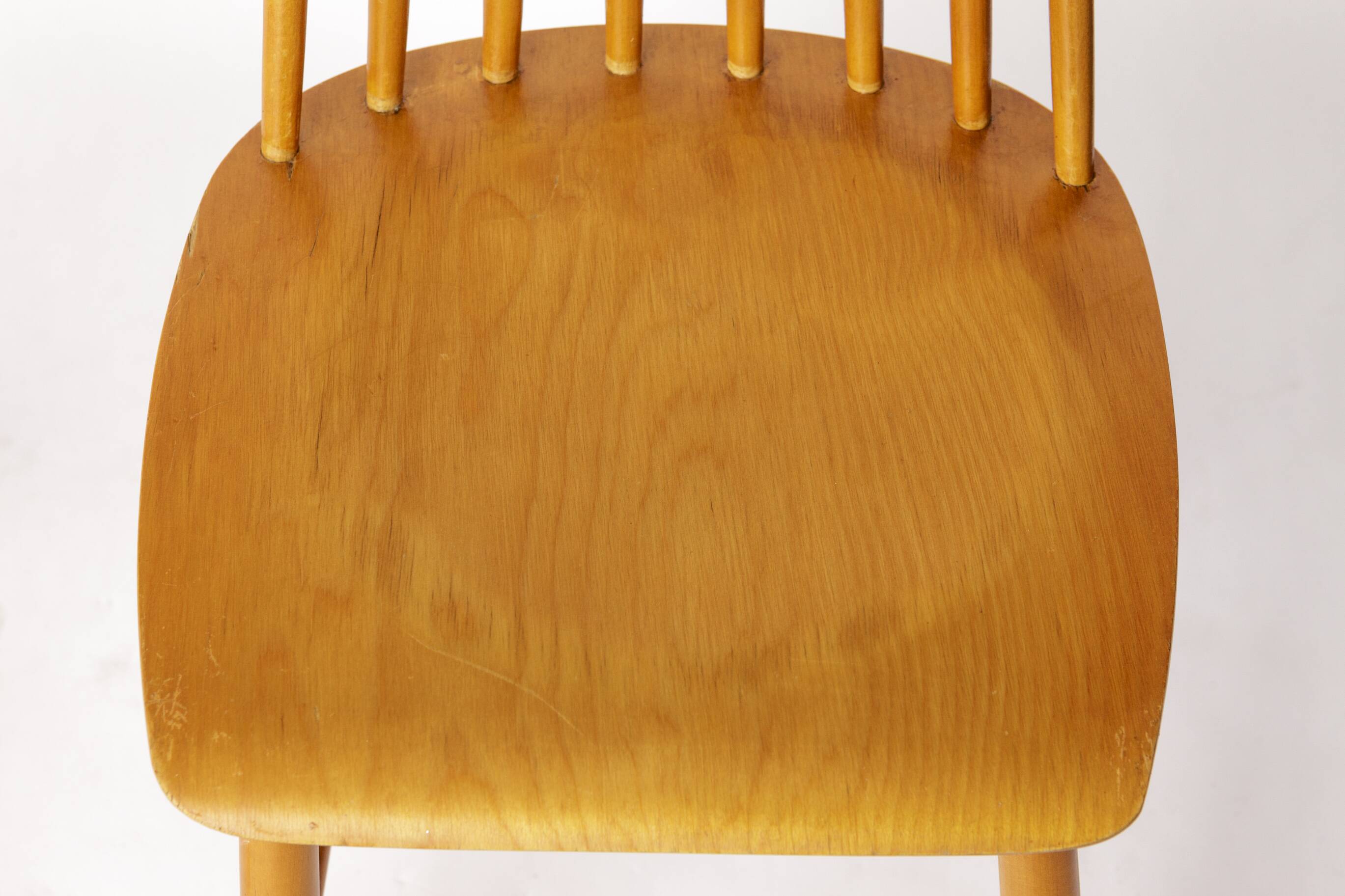 Pair Yngve Ekström "Pinocchio" Dining Chairs – Swedish Beechwood, 1960s