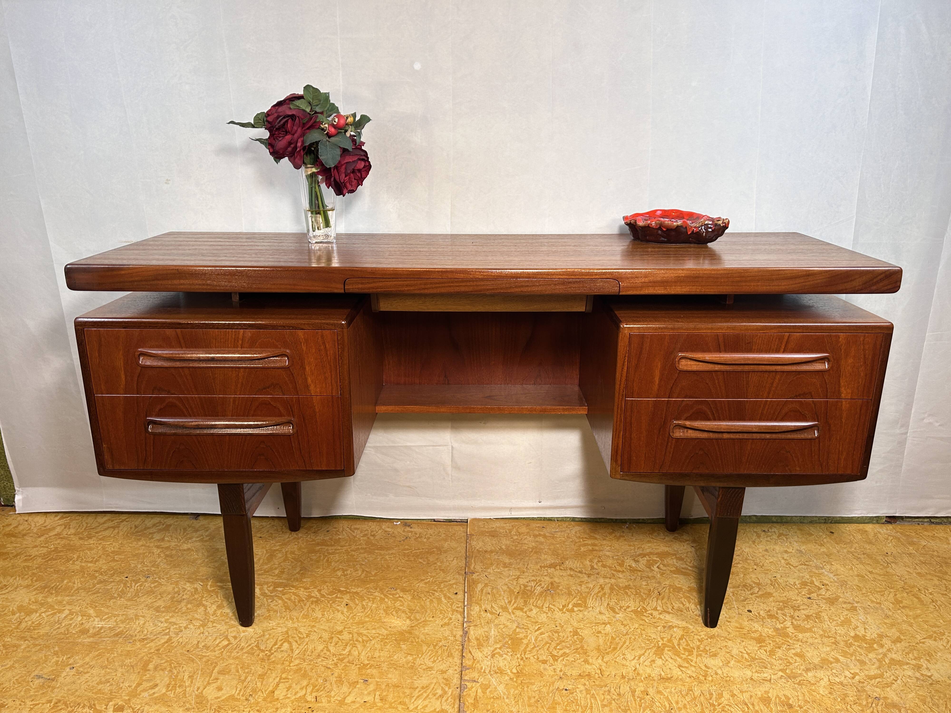 Mid-Century Retro Vintage Teak Floating Top Desk by G Plan Fresco Range Designed by Viktor Wilkins