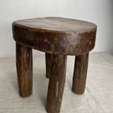 Lobi stool, made of solid wood, unique piece