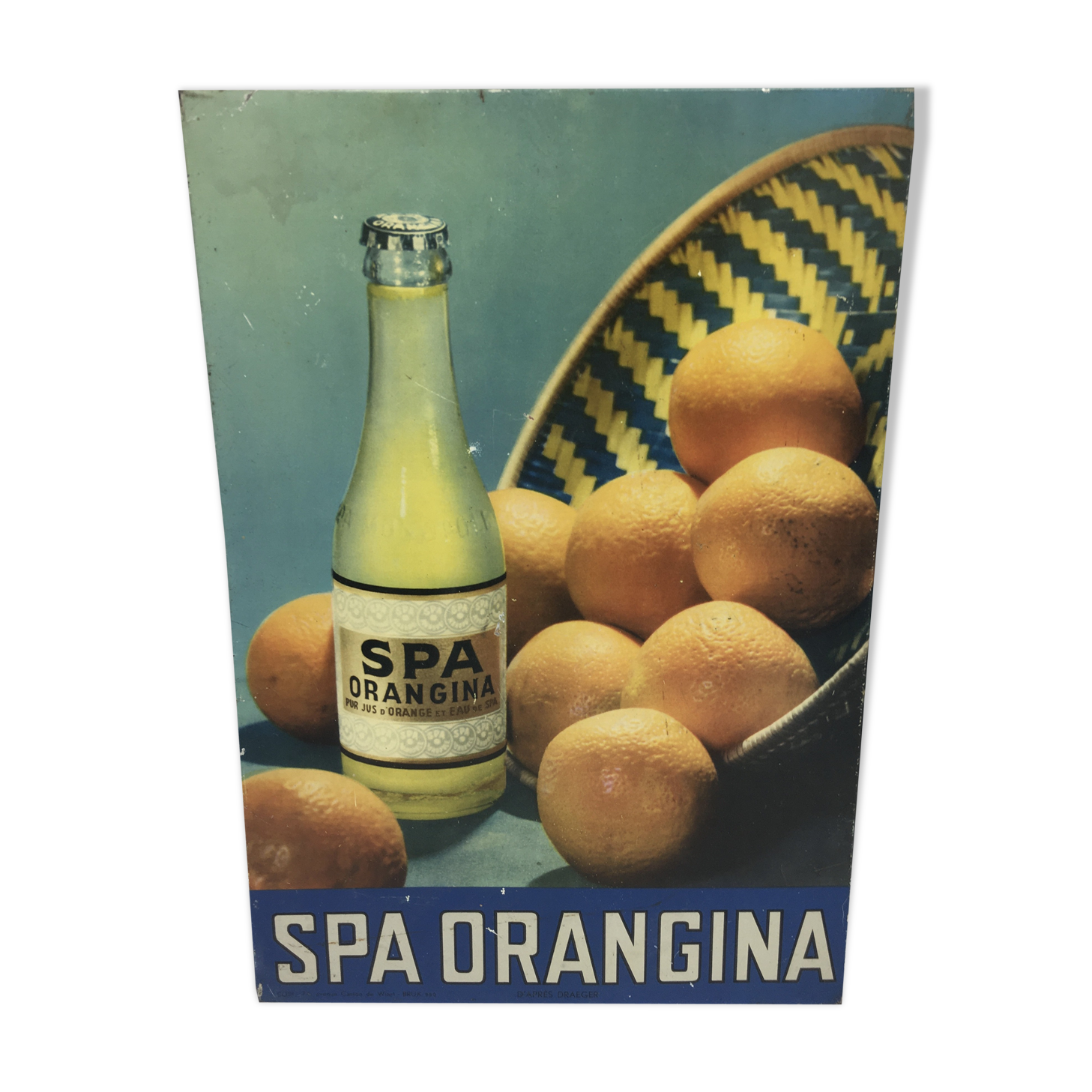 Spa orangina advertising plate