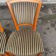 4 chaises style directoire en bois massif et velours vert beige