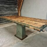 Unique industrial table garden table dining table 90 x 182 cm