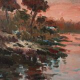 Gómez Fusté - Large Post Impressionist Sunset