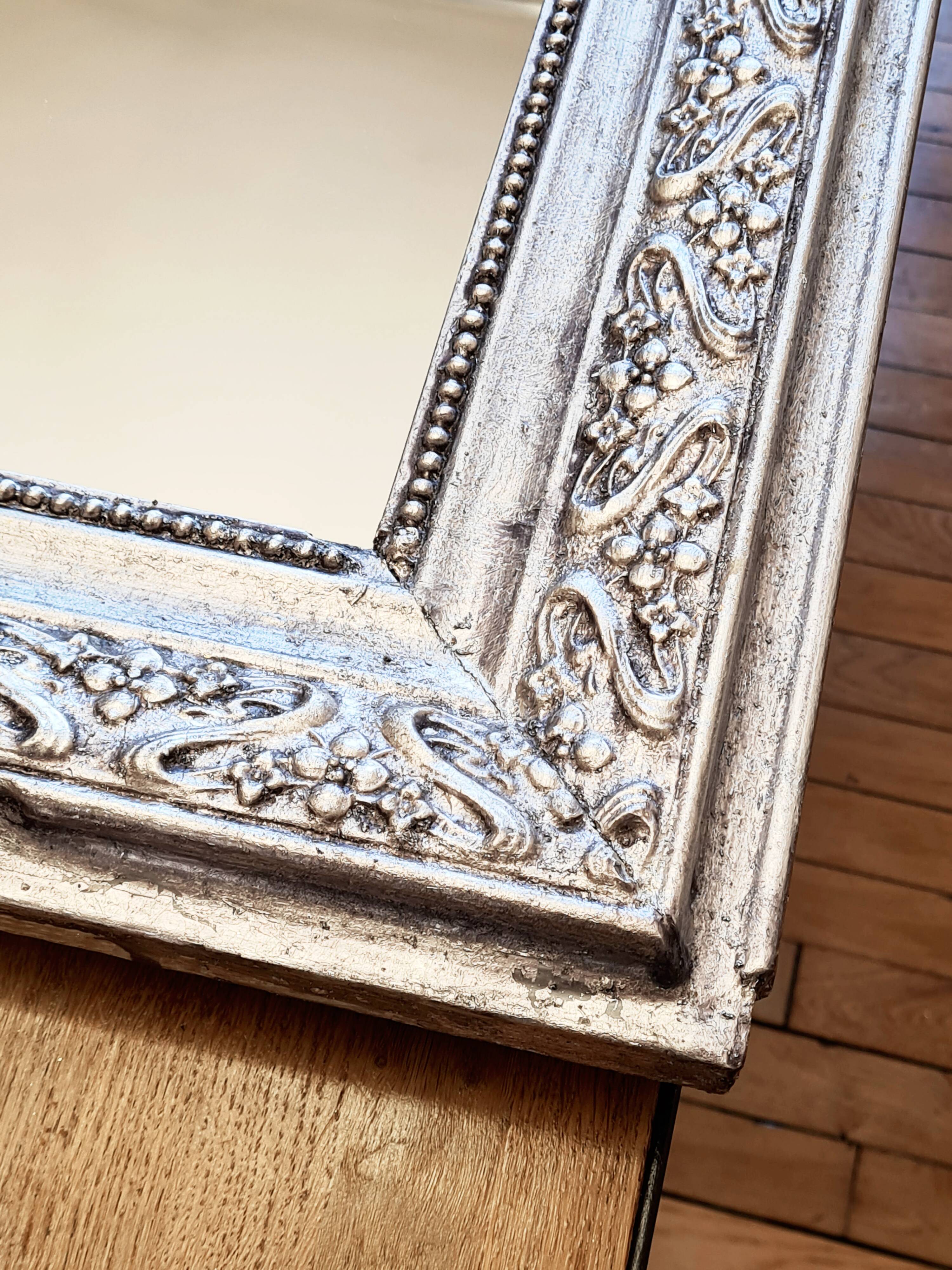 Antique Louis-Philippe mirror "Sidonie" – Art Nouveau decor