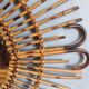 Sun mirror in rattan and bamboo: vintage 1960s